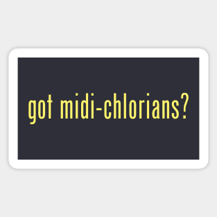 got midi-chlorians? (yellow) Sticker